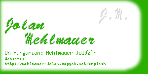 jolan mehlmauer business card